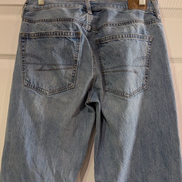 American Eagle Women's '90s Low-Rise Straight Jeans, Size 6 Short, Distressed - Picture 7 of 14
